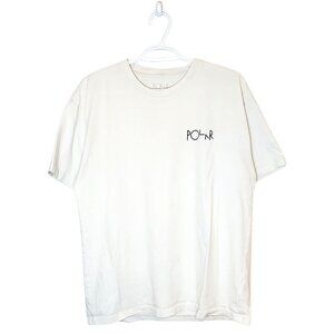 y2k Polar Skate Co. spellout logo shirt white size M